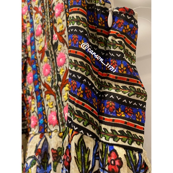 NEW Anthropologie Embroidered Maxi Dress 6 - Picture 7 of 13
